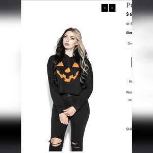 Blackcraft pumpkin crop Hoodie medium